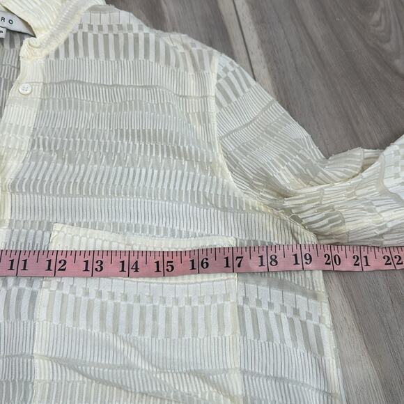 IRO Alaina textured silk blend blouse size 38 USA 6 - Picture 6 of 6